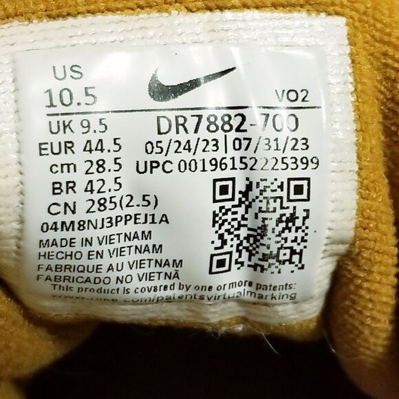 Nike Court Vision Winter Men's Size 10.5 Mid Top Elemental Gold Brown DR7882-700 - Picture 7 of 7